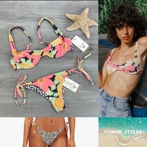 ☀️BILLABONG☀️ PRETTY DAZE UNDERWIRE PRETTY DAZE TANGA BIKINI SET
